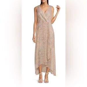 Tommy Hilfiger Rope Print Sleeveless Surplice Chiffon Dress Size 4